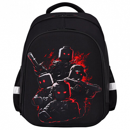 Ранец BRAUBERG KIDS STANDARD, 2 отделения, Terrible fighters, 36х28х14 см, 273146