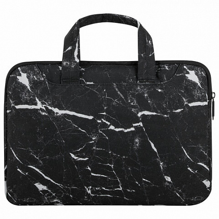 Сумка портфель HEIKKI STYLE (ХЕЙКИ) с отделением для ноутбука 13-14", 3 кармана, черная, 26х36х3 см, 272606