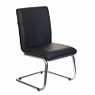 Кресло для приемных и переговорных CH-250-V, хром, экокожа, черное, 1098331