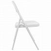 Стул складной BRABIX "Golf Plus CF-003 КОМФОРТ", белый каркас, кожзам белый, В КОРОБЕ, 533028