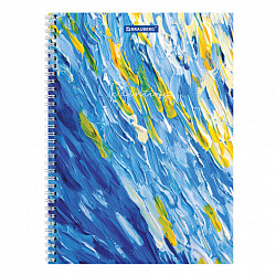 Тетрадь А4, 120 л., BRAUBERG гребень, клетка, обложка картон, "Painting", 404072