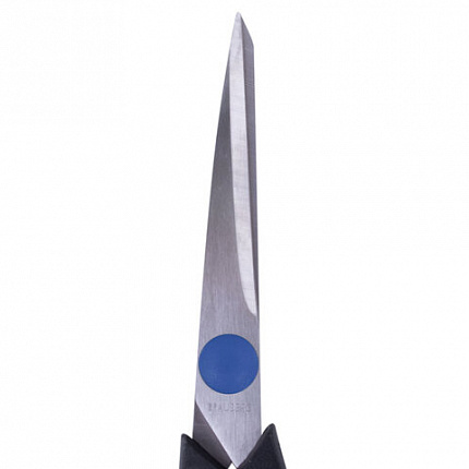 Ножницы BRAUBERG "Soft Grip", 190 мм, черно-синие, резиновые вставки, 3-сторонняя заточка, 230762