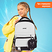 Рюкзак SNOOBAG (СНУБЭГ) PROACTIVE с кошельком, 2 отделения, "Позитив", черно-белый, 40х29х17 см, 274447