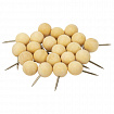 Силовые кнопки-гвоздики BRAUBERG WOOD, деревянные (шарики), 50 штук, 10 мм, 272761