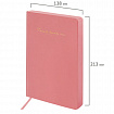 Ежедневник датированный 2026, А5, 138x213 мм, BRAUBERG "Pastel", под кожу гибкий, розовый, 117463