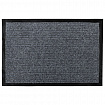 Коврик входной ворсовый влаго-грязезащитный 40х60 см, толщина 7 мм, ребристый, серый, LAIMA, 602861