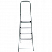 Стремянка сталь / алюминий 4 ступени, высота площадки 0,81м, дуга 0,6м, площадка 26х26см, до 150кг, вес 5,2кг НОВАЯ ВЫСОТА, 1130104