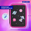 Пенал BRAUBERG, 3 отделения, полиэстер, 21х14 см, "Веселый космос", 272332