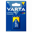 Батарейка алкалиновая 1 шт., VARTA LONGLIFE POWER, Крона 9V (6LR61, 6LF22, 1604A), 4922121411