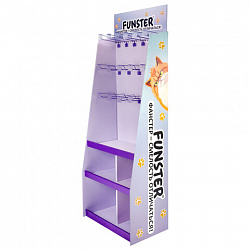 Стойка напольная для размещения товара FUNSTER, 180x60x40 см, 3 полки, 16 крючков, 507854