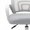 Кресло CROMEX (КРОМЕКС) "Top CH-695W", с подлокотниками, пластик белый, сетка/ткань TW, серое, 533067