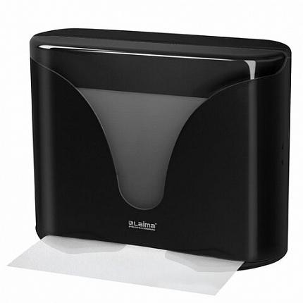 Диспенсер для полотенец EXTRA LAIMA PROFESSIONAL, (Система H2), Z-сложения, черный, ABS-пластик, 609473, 303369