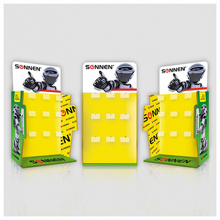 Дисплей для размещения товара настольный SONNEN, 65x35x21 см, 9 крючков, металл, 504996