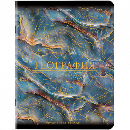 Тетради предметные, КОМПЛЕКТ 12 ПРЕДМЕТОВ, 48 л., SoftTouch, фольга, BRAUBERG, "MARBLE", 404326