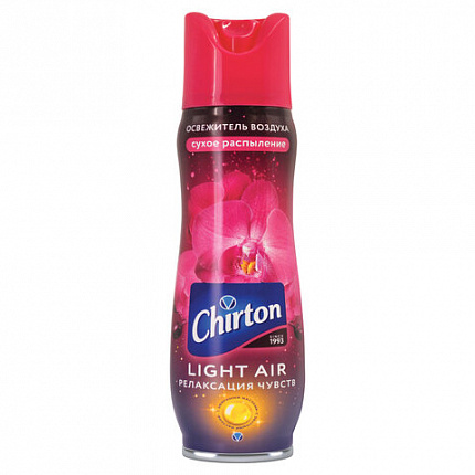 Освежитель воздуха аэрозольный 300 мл CHIRTON (Чиртон) Light Air "Релаксация чувств", сухое распыл, 45590, 4607145645590