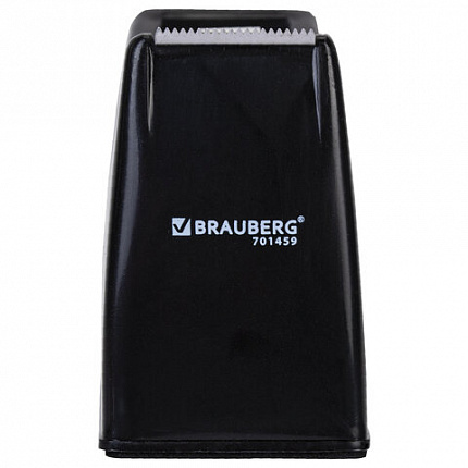 Диспенсер для клейкой ленты шириной до 26 мм, ЧЕРНЫЙ (лента в подарок!), утяжеленный большой, BRAUBERG, 701459