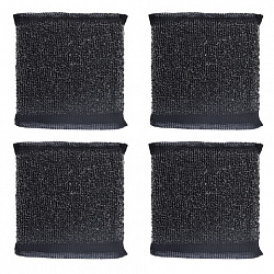 Губка-скрабер 11х10х1,5 см, поролон + металлическая оплетка, КОМПЛЕКТ 4 штуки, посуда, уборка, LAIMA, 700059