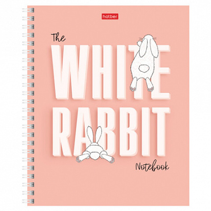 Тетрадь А5, 48 л., HATBER гребень, клетка, обложка картон, "Следуй за белым кроликом" (микс), 087016, 48Т5В1гр