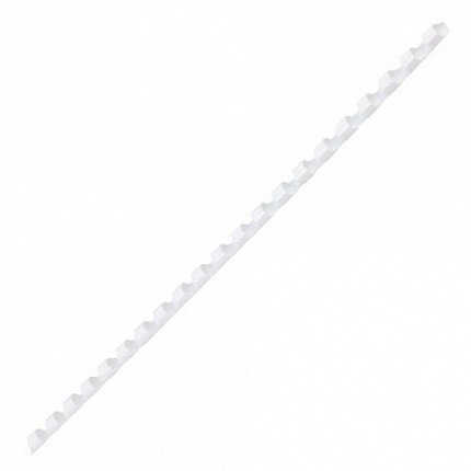 Пружины пластиковые для переплета, КОМПЛЕКТ 100 шт., 6 мм (для сшивания 10-20 л.), белые, ОФИСМАГ, 531458