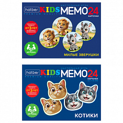 Игра настольная Мемо, АССОРТИ, 2 сюжета, HATBER