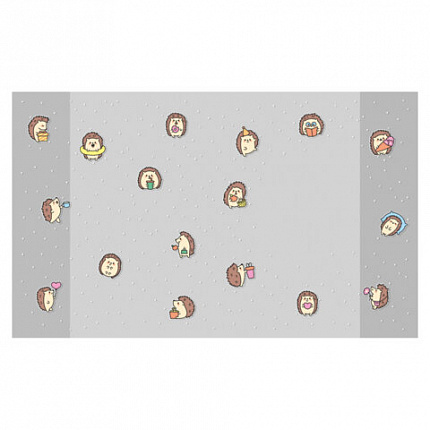 Обложки "HEDGEHOGS" для тетрадей и дневников, КОМПЛЕКТ 10 шт, ПЛОТНЫЕ, 210*350мм, 110 мкм, FUNSTER, 274088