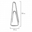 Скрепки большие 50 мм, ОФИСМАГ, никелированные, треугольные, 50 шт., в картонной коробке, 222093