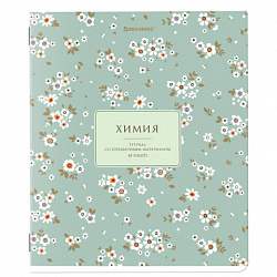Тетрадь предметная "BLOSSOM" 48 л., рельефный картон, ХИМИЯ, клетка, подсказки, BRAUBERG, 405601