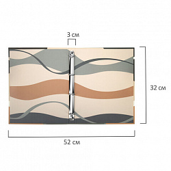 Папка-портфолио универсальная, 4 кольца, 20 файлов, 7БЦ матовая, BRAUBERG "Abstraction", 117555