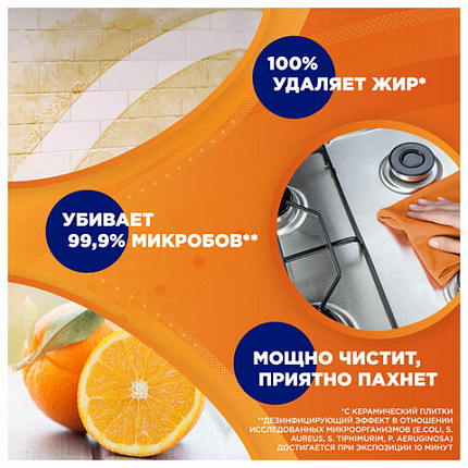 Средство для кухни 500 мл, МИСТЕР МУСКУЛ "Энергия цитруса", распылитель, 317159