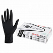 Перчатки нитриловые сверхпрочные с текстурой SFM MEGA TEX BLACK, Германия, 25 пар (50 штук), размер 6-7, S (малый)
