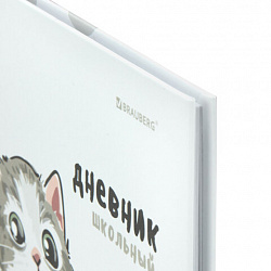 Дневник 1-11 класс 40 л., твердый, BRAUBERG, матовая ламинация, "Котёнок", 107601