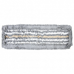 Насадка МОП плоская для швабры/держателя 50 см, ТИП У/К, хлопок/микрофибра, СЕРАЯ, LAIMA EXPERT, 606630