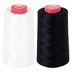 Нитки швейные 40/2 5000 ярд. (4572 м), Набор 2 белых/2 черных, DEVELIA (Девелиа), 665429