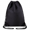 Мешок для обуви BRAUBERG плотный, карман на молнии, подкладка, 43х33 см, Total Black, 272427