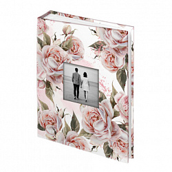 Фотоальбом BRAUBERG "Flowery love" на 200 фото 10х15 см, твердая обложка, окно под фото, 391424