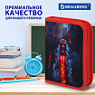 Пенал BRAUBERG с наполнением, 1 отделение, 1 откидная планка, 24 предмета, 21х14 см, "Дымящая машина", 273533
