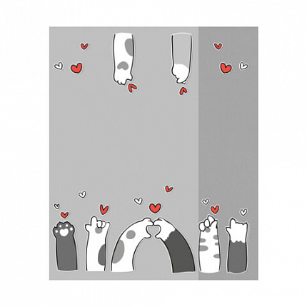 Обложки "PAWS" для тетрадей и дневников, КОМПЛЕКТ 10 шт, ПЛОТНЫЕ, 210*350 мм, 110 мкм, FUNSTER, 274086