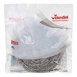 Губка металлическая VILEDA PROFESSIONAL Professional "Инокс", для стойких загрязнений, нержавеющая сталь, вес 40 г, 100787