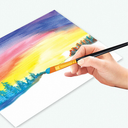 Кисти набор 10 шт., синтетика, черные, № 2/0-8 (Круглые; Овальные; Плоские; Лайнеры), WBZ, 201084