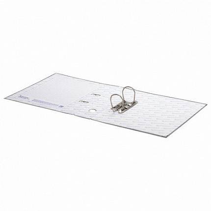 Папка-регистратор BRAUBERG с покрытием из ПВХ, 70 мм, серая (удвоенный срок службы), 221819