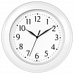 Часы настенные TROYKATIME (TROYKA) 122211201, круг, белые, белая рамка, 30х30х3,8 см