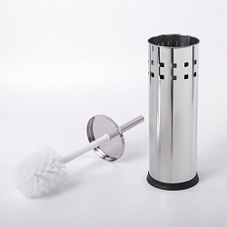 Ершик для унитаза с подставкой, нержавеющая сталь, зеркальный, LAIMA, 601616