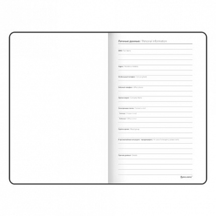 Блокнот А5 138x213 мм, BRAUBERG "Basic", под кожу, 80 л., клетка, черный, 116227