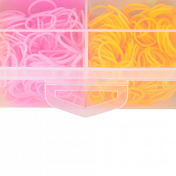 Набор резинок для плетения украшений 8 000 шт., 22 цвета, бокс, бусины, станок, BAMBOX (БАМБОКС), 665975