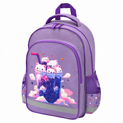Рюкзак ПИФАГОР SCHOOL, 1 отделение, 3 кармана, "Bubble tea", 38x28х14 см, 273164