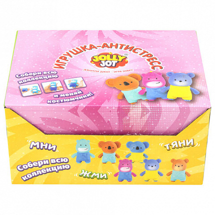 Игрушка-антистресс "ЖИВОТНЫЕ В КОСТЮМЧИКЕ", ассорти 6 видов, дисплей, JOLLY JOT (ДЖОЛЛИ ДЖОТ), 665787
