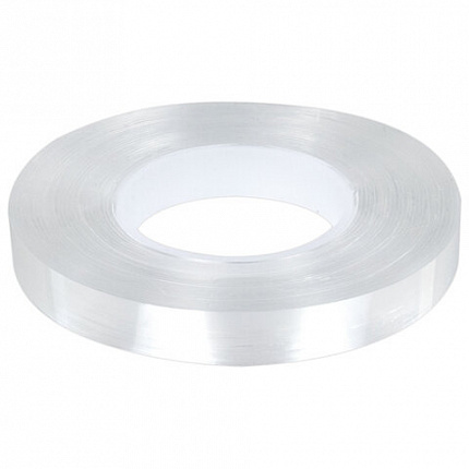 Многоразовая двухсторонняя прозрачная крепежная лента, скотч NANO tape, 5 м x 1 см, толщина 1 мм, WBZ (ВБЗ), 700424