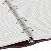 Тетрадь на кольцах А5, 180х220 мм, 120 л., под кожу, на резинке, BRAUBERG ELEGANT, бургунди, 405245