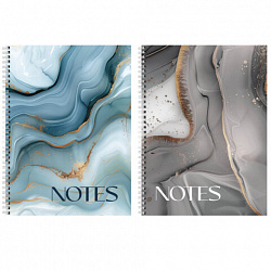 Тетрадь А4, 120 л., BRAUBERG, гребень, клетка, глянцевый лак, Мрамор, 405641