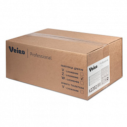 Полотенца бумажные 200 шт., VEIRO (Система H2) COMFORT, 2-слойные, белые, КОМПЛЕКТ 21 пачка, 22,5х21,3, Z-сложение, KZ202